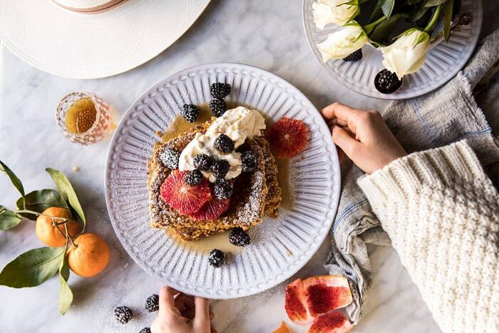 Peanut Butter Crunch French Toast | halfbakedharvest.com #brunch #breakfast #halfbakedharvestcookbook