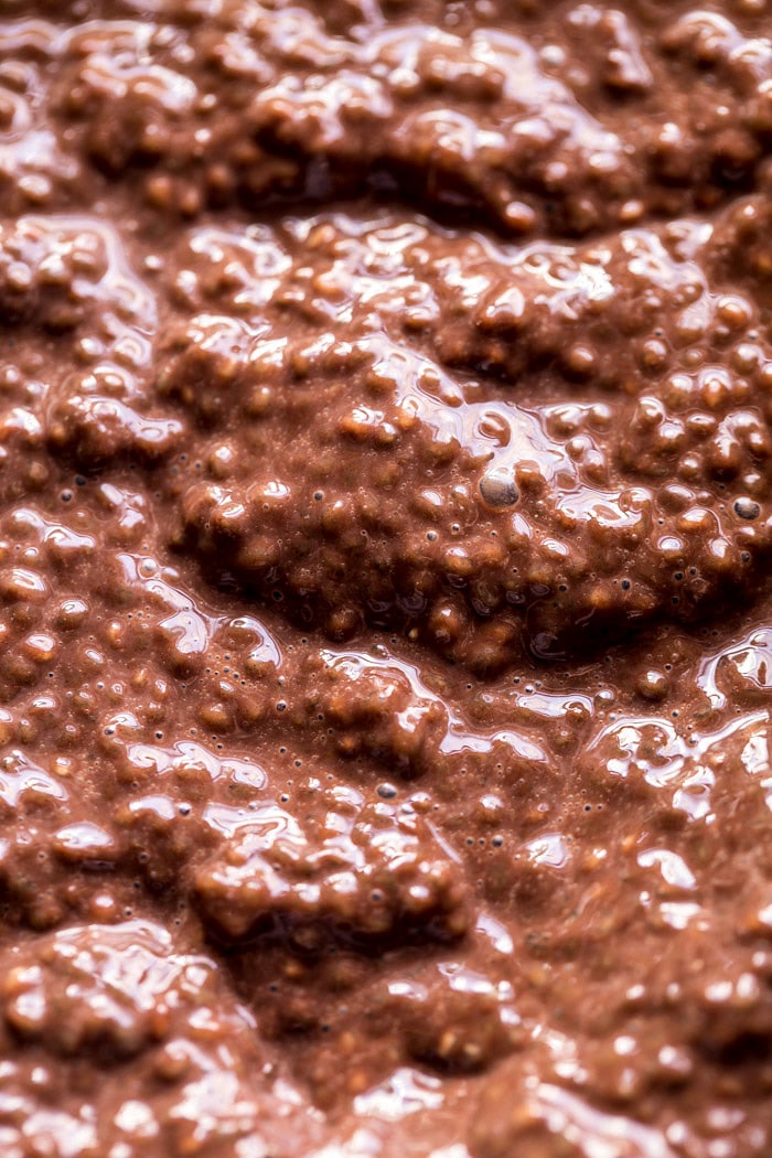 6 Ingredient Vegan Chocolate Chia Mousse | halfbaledharvest.com #vegan #chocolate #recipes