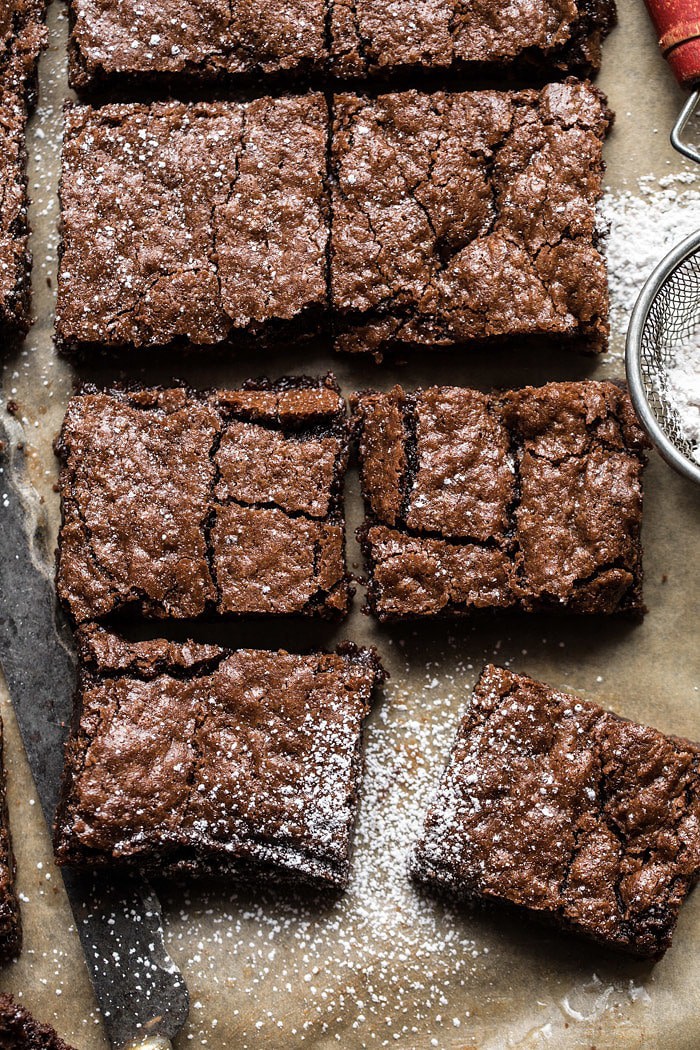Crinkle Top Brownies | halfbakedharvest.com #brownies #recipes #chocolate