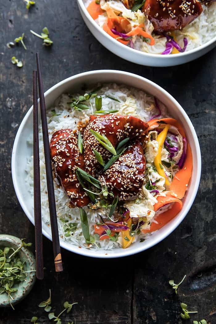 Instant Pot Sticky Korean Chicken | halfbakedharvest.com #instantpot #korean #chicken #dinner #recipes #easy