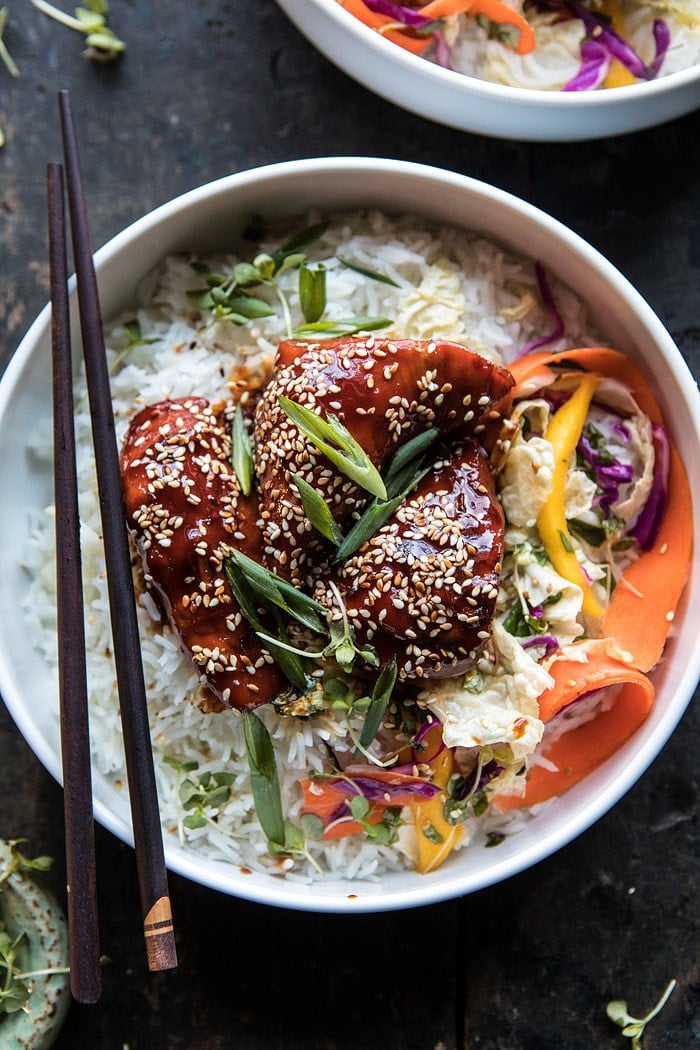 Instant Pot Sticky Korean Chicken | halfbakedharvest.com #instantpot #korean #chicken #dinner #recipes #easy