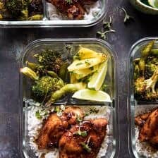 Meal Prep Tropical Jerk Chicken and Gingered Broccoli | halfbakedharvest.com #mealprep #recipes #chicken #healthy