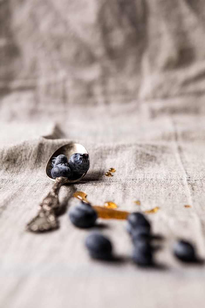 Rye Bacon Pancakes with Blueberries | halfbakedharvest.com #pancakes #brunch #bacon #recipes