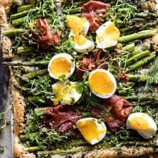Asparagus, Egg, and Prosciutto Tart with Everything Spice | halfbakedharvest.com #spring #tart #brunch #asparagus