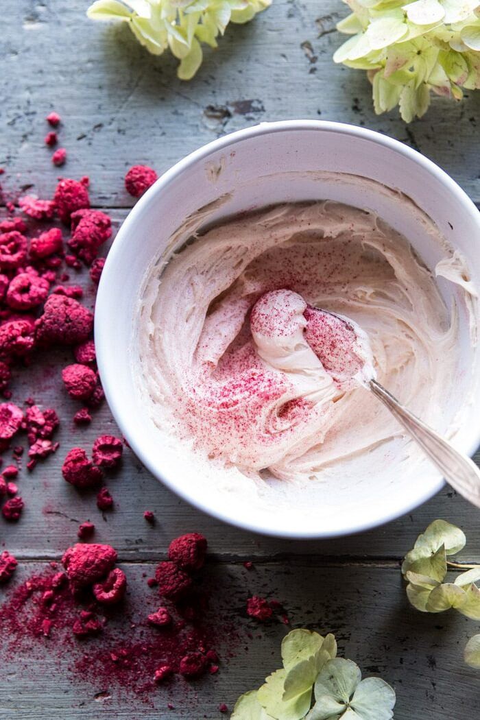 Hydrangea Flower Carrot Cake Cupcakes | halfbakedharvest.com #cupcakes #spring #easter