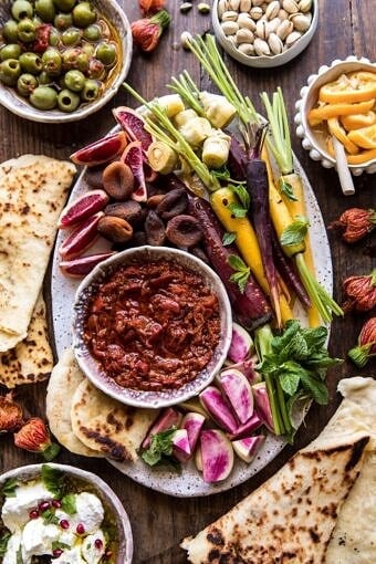 Moroccan Dip Platter | halfbakedharvest.com #spring #easter #recipes #healthy #appetizer