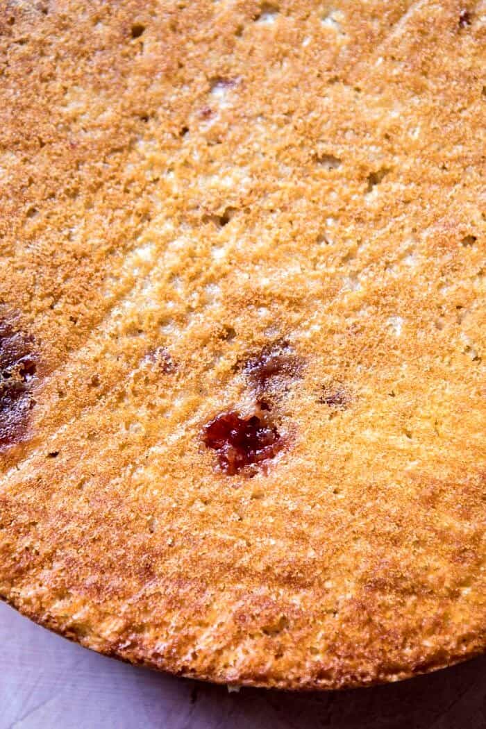 Strawberry Chamomile Naked Cake | halfbakedharvest.com #cake #spring #strawberry #recipes #easter