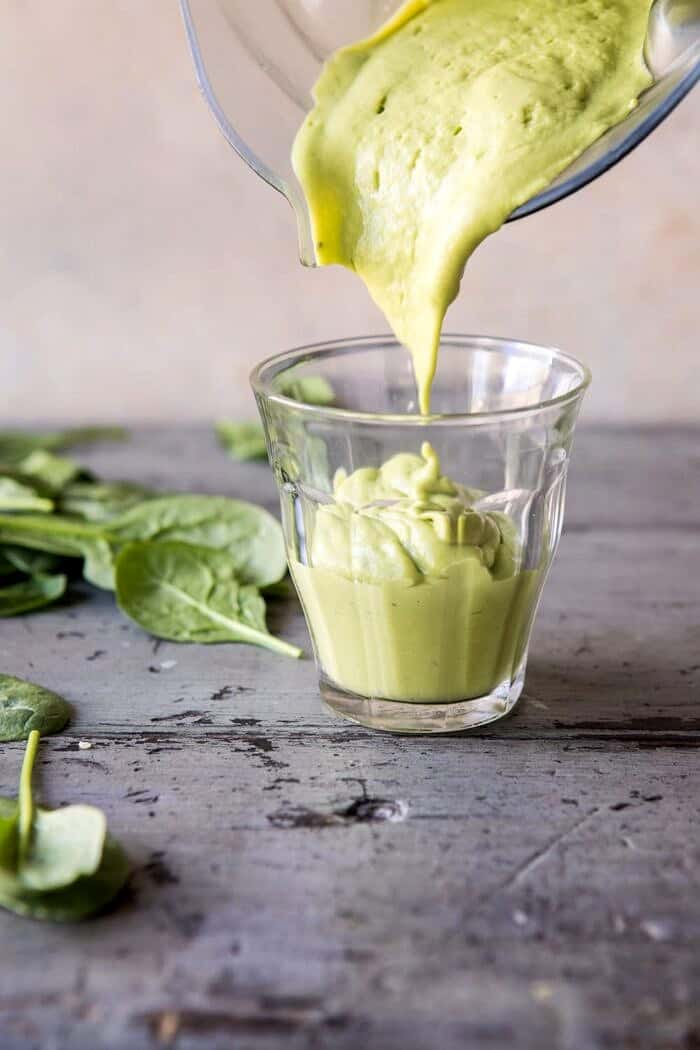 2 Minute Green Smoothie | halfbakedharvest.com #smoothie #mealprep #recipes #healthy