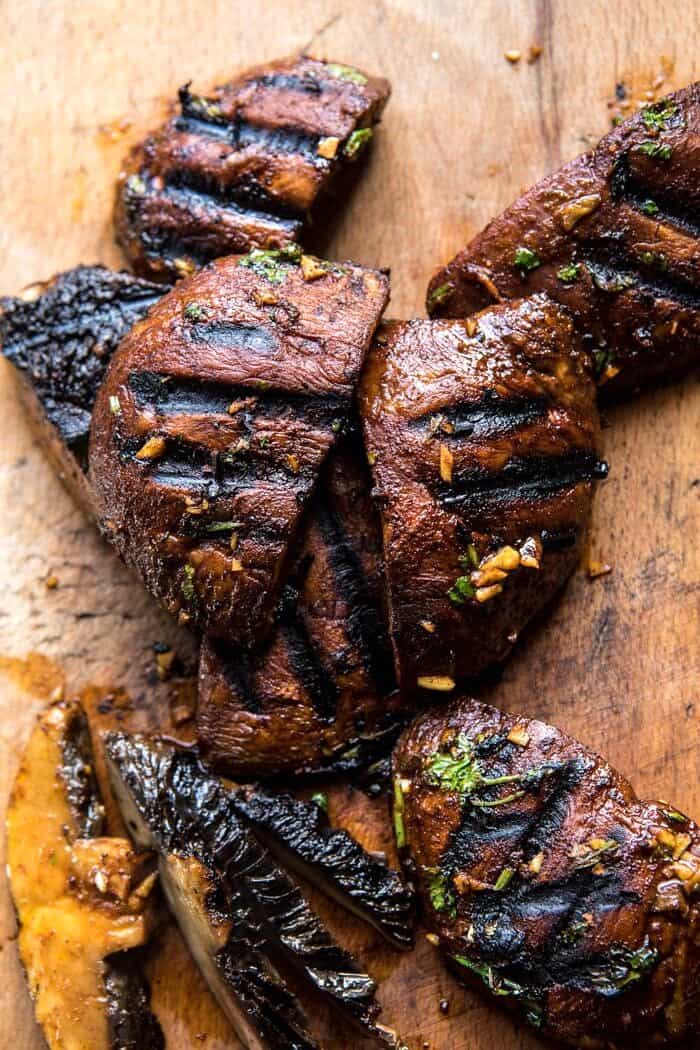 Asada Mushroom Tacos with Lime Smashed Avocado | halfbakedharvest.com #tacos #healthy #dinner #mexican
