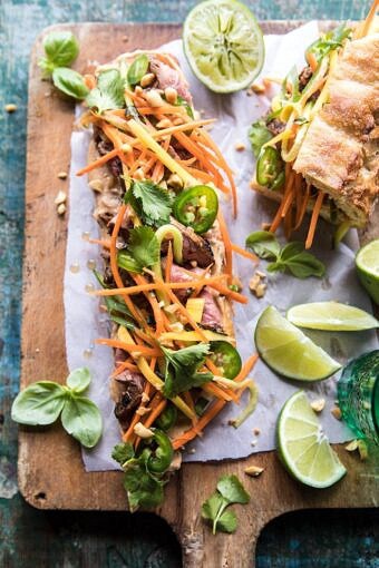Thai Basil Steak Sandwich | halfbakedharvest.com #Thai #recipes #easy