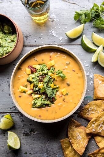 The Best Jalapeno Queso | halfbakedharvest.com #Mexican #cheese #cincodemayo