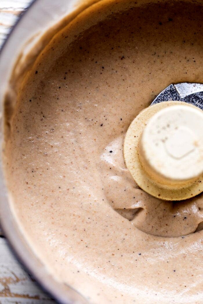 overhead photo of coconut cashew base for popsicles