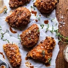 Oven Fried Southern Hot Honey Chicken | halfbakedharvest.com #chicken #healthy #recipes #easy