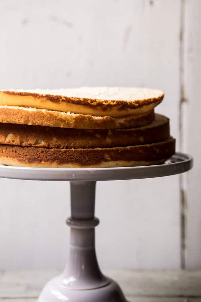 front on photo of vanilla cake layers