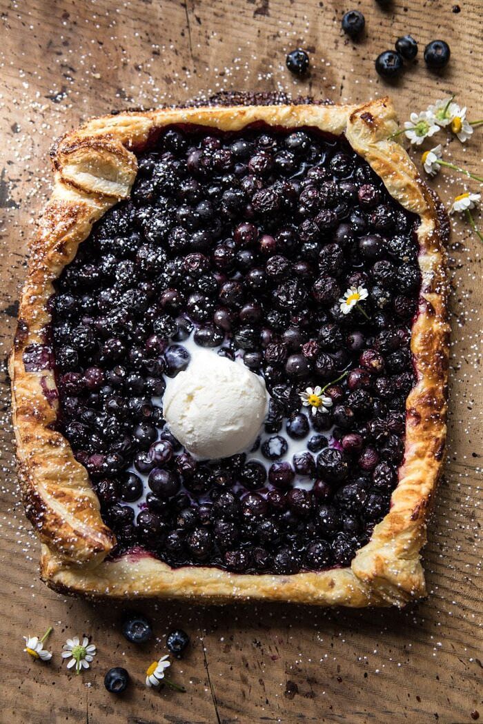 overhead photo of Blueberry Chamomile Galette