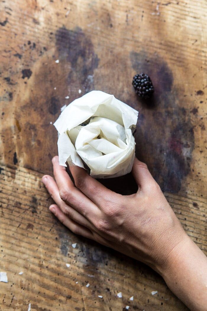 phyllo dough in a sprial
