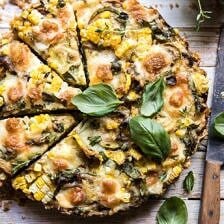 Cheesy Zucchini and Corn Pie | halfbakedharvest.com #zucchini #corn #summerrecipes #eggs #brie