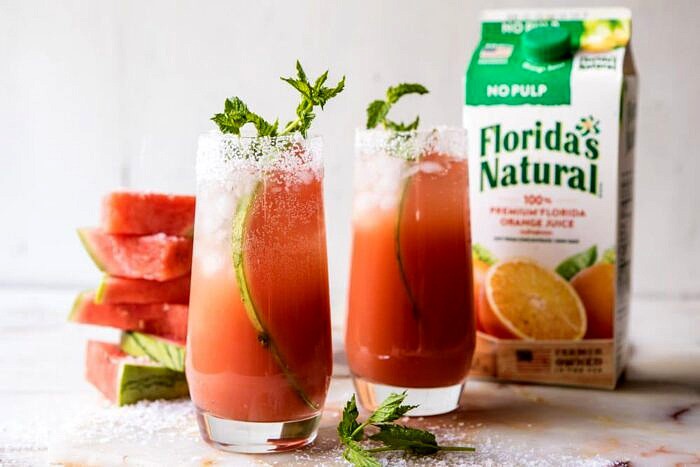 horizontal photo of Salted Watermelon Paloma