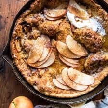 Cinnamon Apple Puffed Pancake | halfbakedharvest.com #breakfast #fall #autumn #apples #dutchbaby