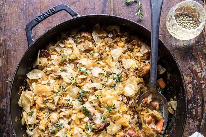 horizontal photo of Homemade Chicken Noodle Casserole