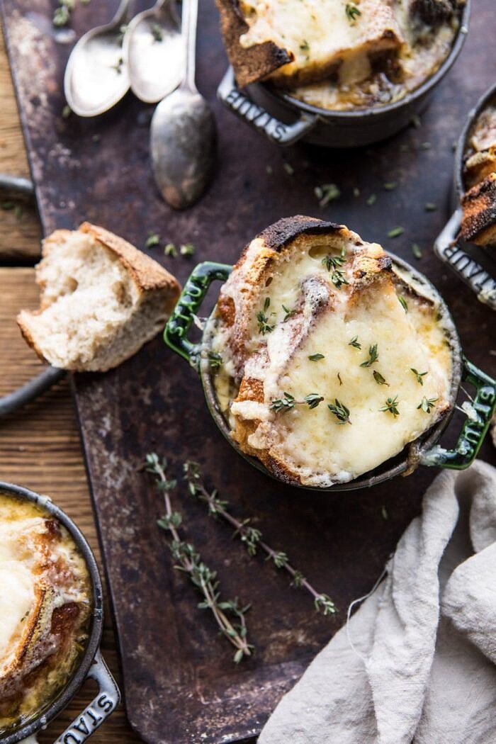 Herby French Shallot Soup | halfbakedharvest.com #french #soup #fallrecipes #cozyrecipes #familyrecipes