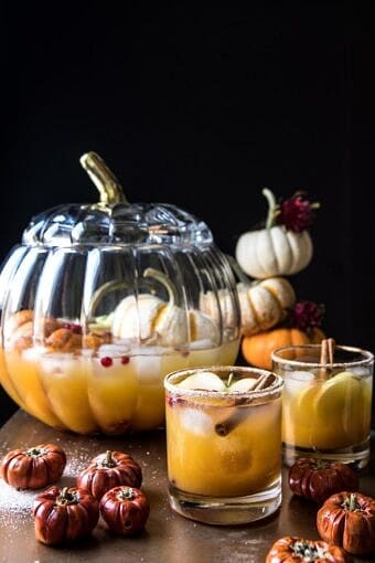 Pumpkin Patch Punch | halfbakedharvest.com #pumpkin #cocktails #punch #tahnksgiving #halloween