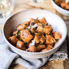 Sweet Potato Gnocchi with Herbed White Wine Pan Sauce | #fallrecipes #simple #cozyrecipes #sweetpotato #gnocchi