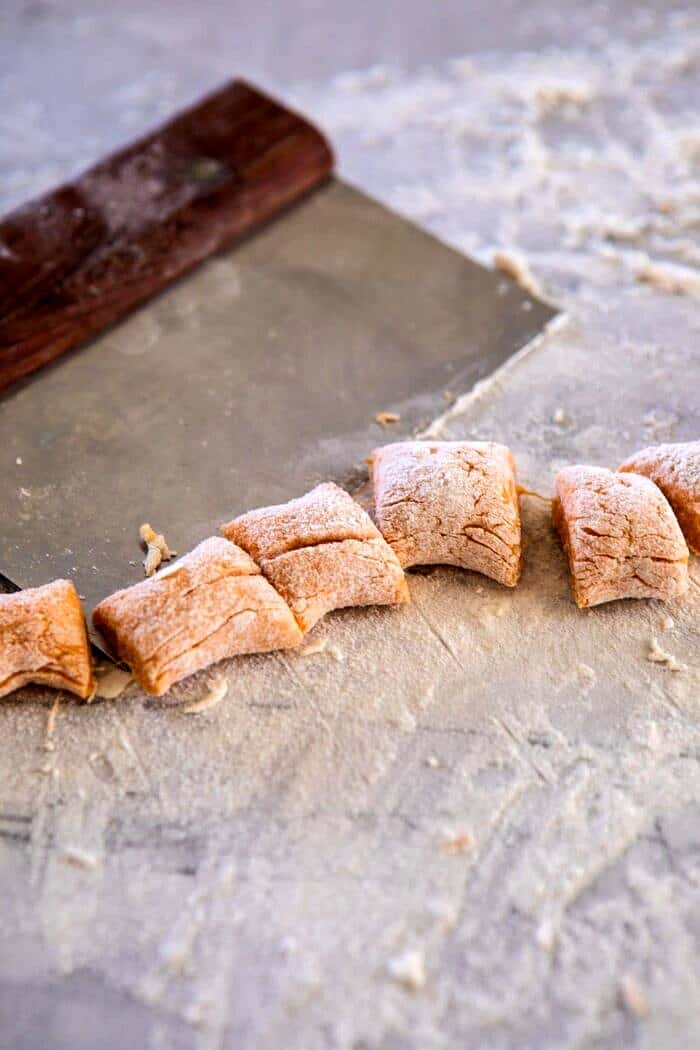 Sweet Potato Gnocchi before boiling 