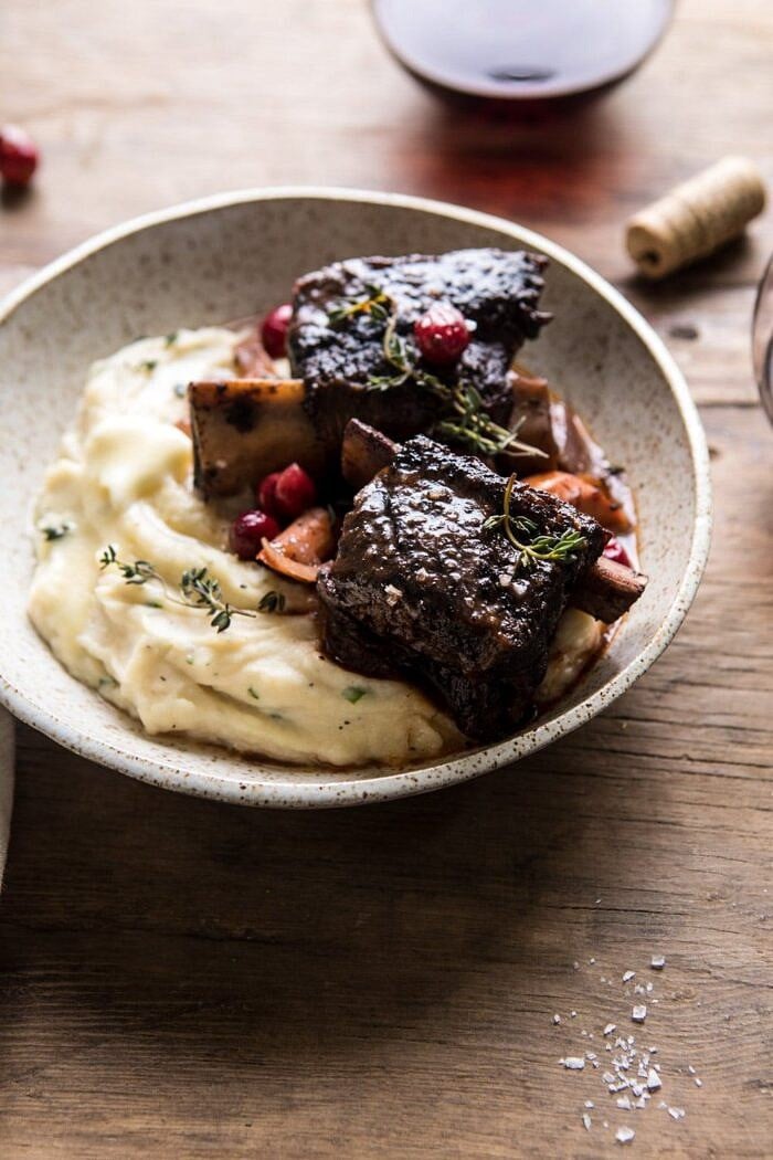 side angle photo of Red Wine Cranberry Braised Short Ribs