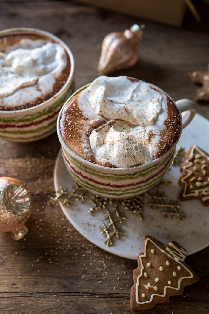 overhead photo of Vanilla Mocha Hot Cocoa