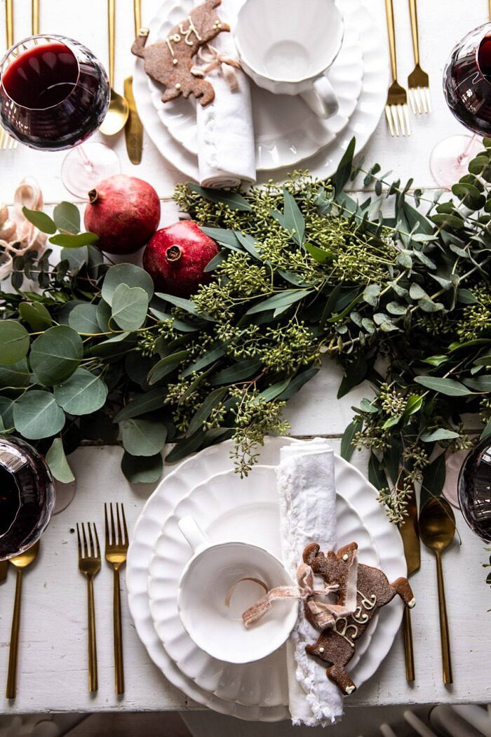 An Easy Christmas Tablescape | halfbakedharvest.com #christmas #tablescape #holiday #dinner