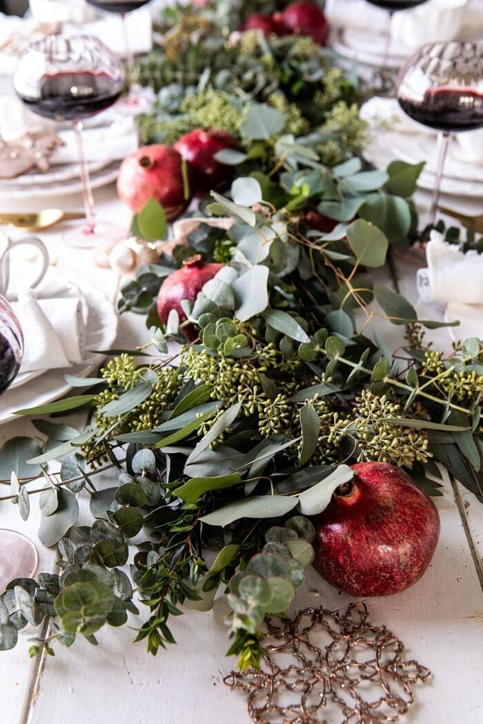 side angle photo of christmas greens