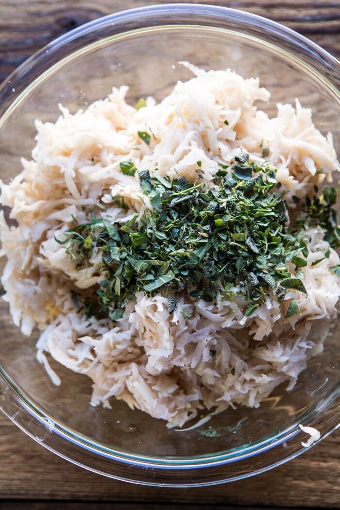 overhead photo of Latke batter