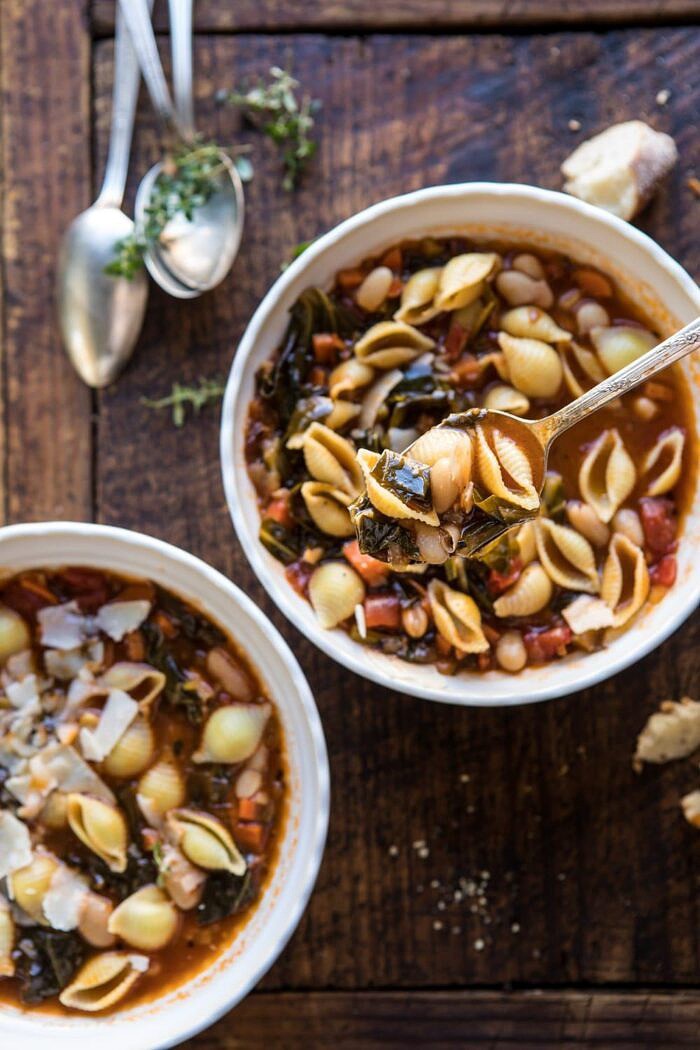 spoonful of Instant Pot Pasta e Fagioli 
