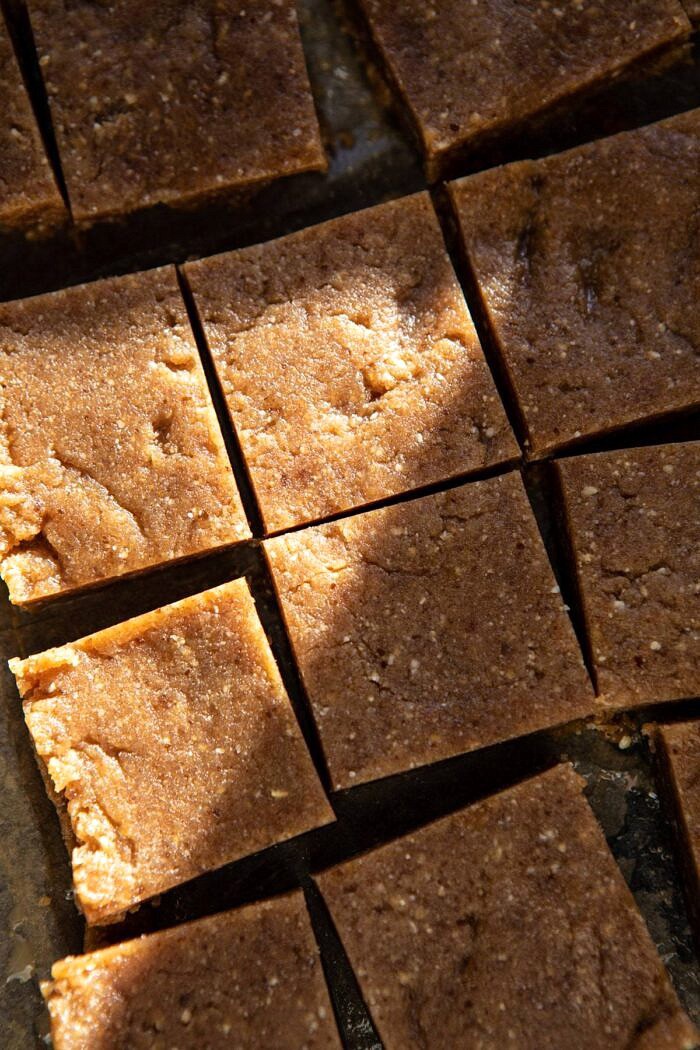 before adding chocolate 5 Ingredient Chocolate Covered Cashew Bars 