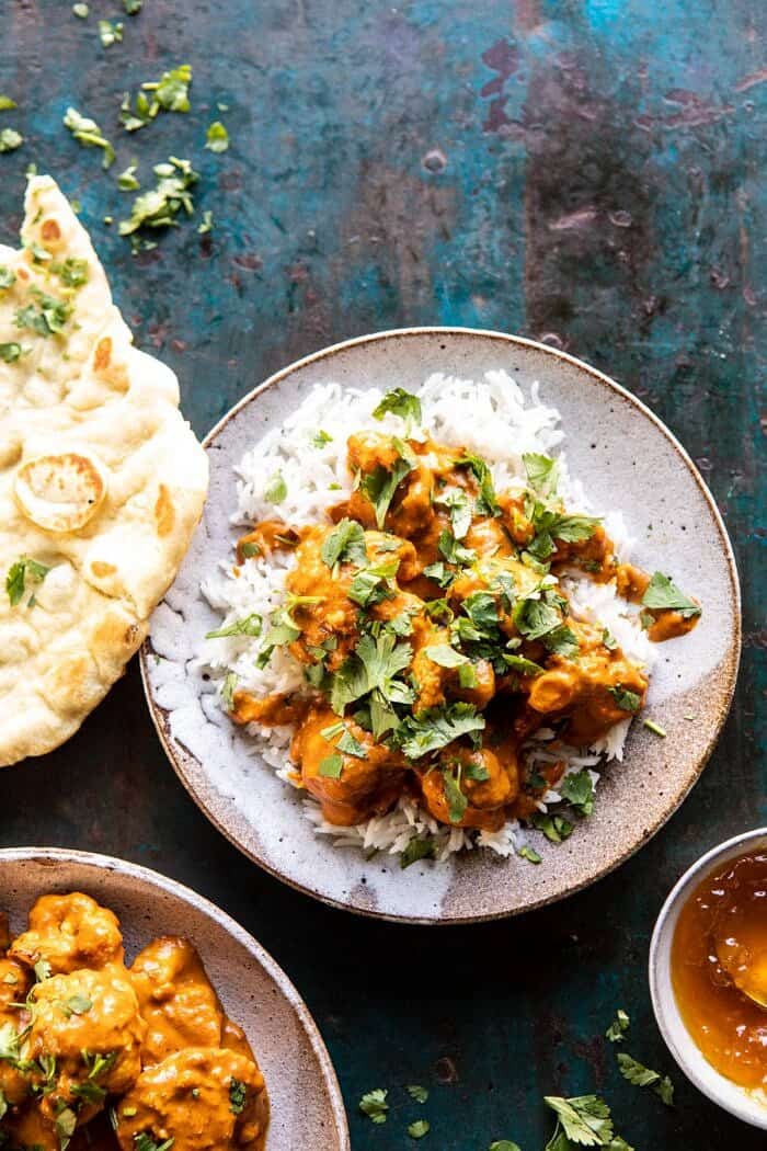 Indian Coconut Butter Cauliflower | halfbakedharvest.com #healthyrecipes #Indian #cauliflower #30minutes #easyrecipes