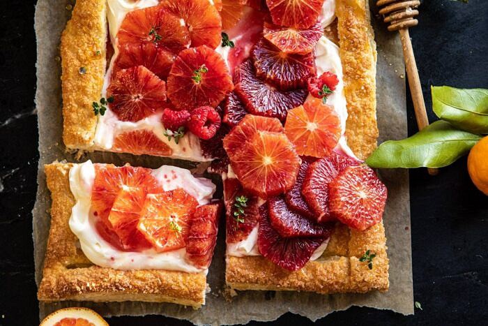 horizontal photo of The Simplest Ombrè Citrus Cream Tart
