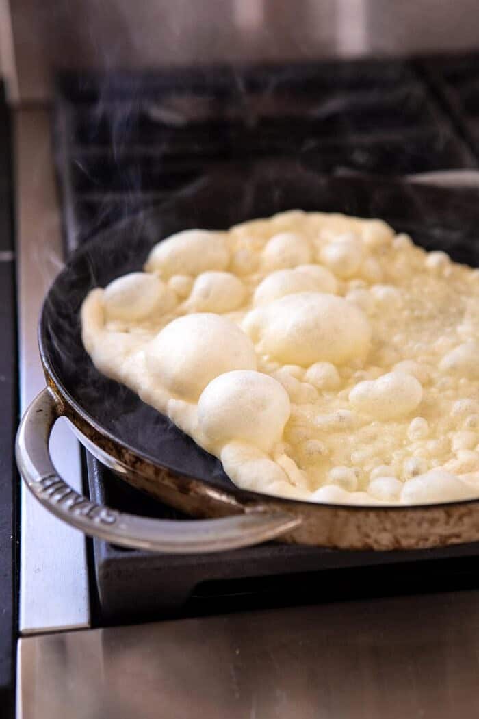 naan on skillet 
