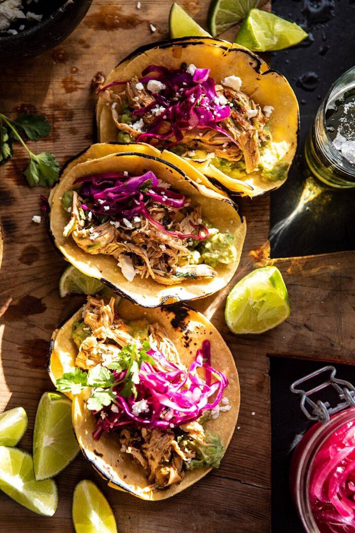 Slow Cooker Chipotle Orange Street Tacos | halfbakedharvest.com #tacos #instantpot #crockpot #easyrecipes #healthy