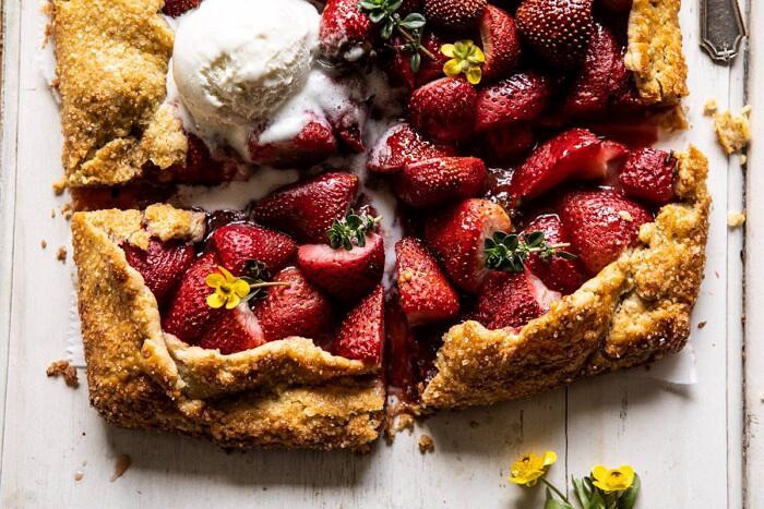 horizontal photo of Jammy Strawberry Galette