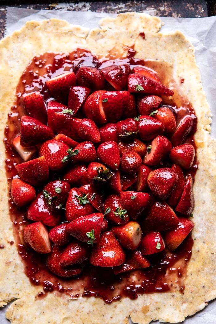 Jammy Strawberry Galette before baking