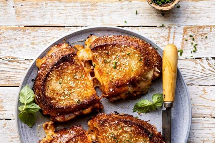 horizontal photo of Kimchi Grilled Cheese 