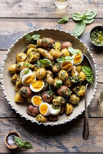 Pesto Potato Salad | halfbakedharvest.com #potatosalad #easyrecipes #pesto #summerrecipes