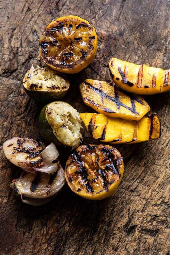 Charred Mangos and lemons