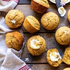 Browned Butter Jalapeño Cornbread Muffins | halfbakedharvest.com #cornbread #easyrecipes #brownedbutter