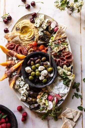No Fuss Farmers Market Mezze Platter | halfbakedharvest.com #appetizer #easyrecipes #healthy #summer #4thofjuly