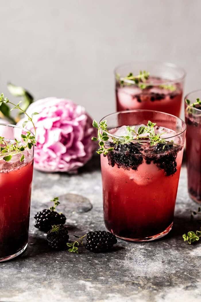 close up photo of Blackberry Tequila Lemon Cooler 