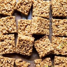Better Than Mom's Brown Butter Rice Krispie Treats | halfbakedharvest.com #ricekrispietreats #healthier #easy #backtoschool #dessert