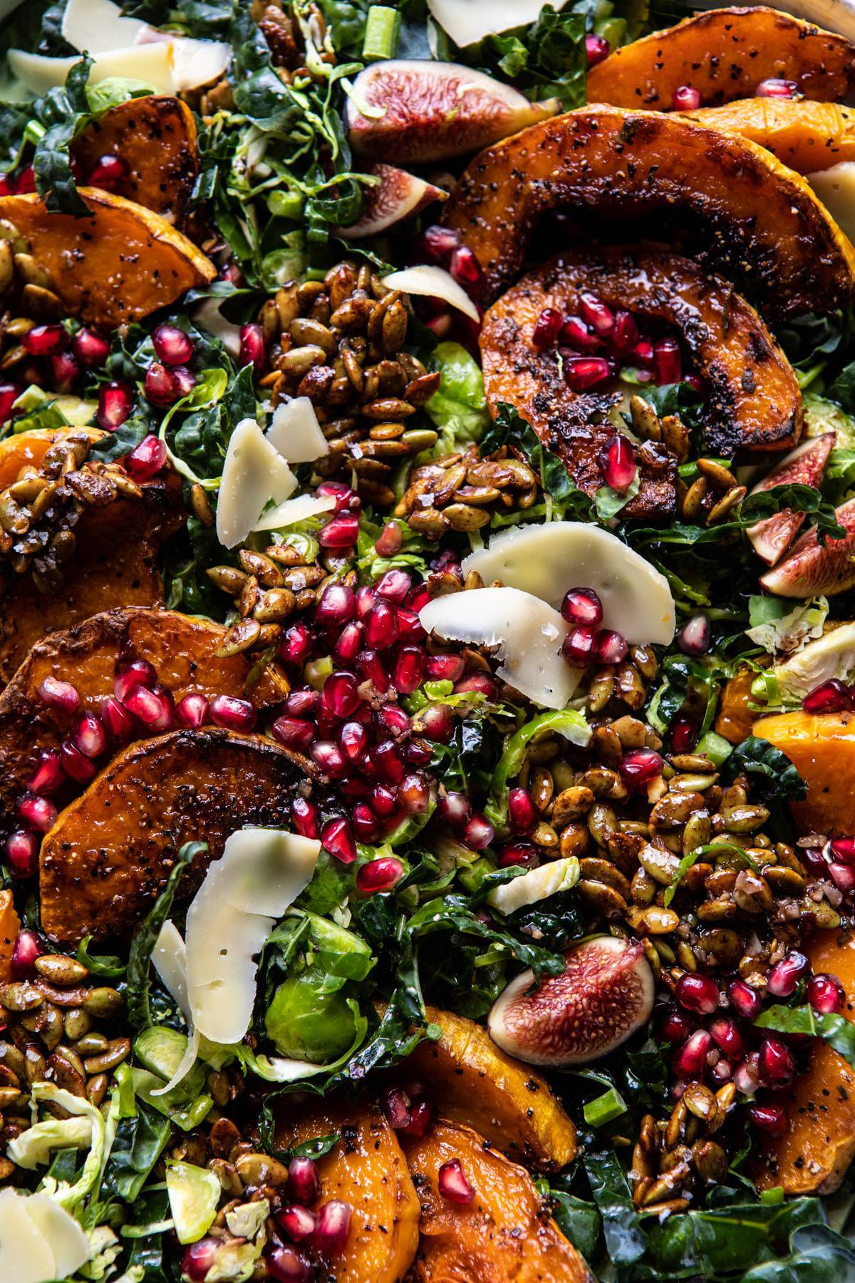 Fall Harvest Roasted Butternut Squash and Pomegranate Salad | halfbakedharvest.com #salad #autumnrecipes #easyrecipes #healthy #butternutsquash