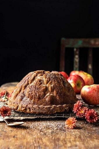 Spiced Pecan Apple Cider Doughnut Cake | halfbakedharvest.com #applecider #cake #easyrecipes #fall #autumn #baking